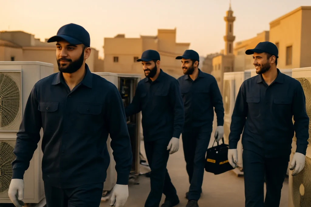 تأجير وحدات تكييف خارجية: الحل الأمثل للتبريد المؤقت في الكويت — ضيافة النوبي
