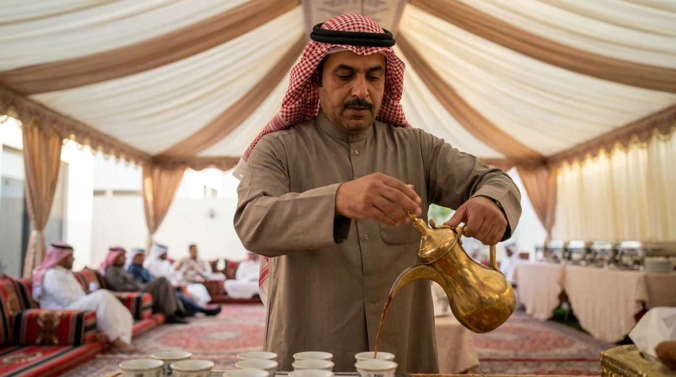 خدمة قهوجيين وصبّابين للحفلات في الكويت — قبل